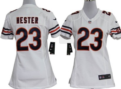 Nike Chicago Bears #23 Devin Hester White Game Womens Jersey