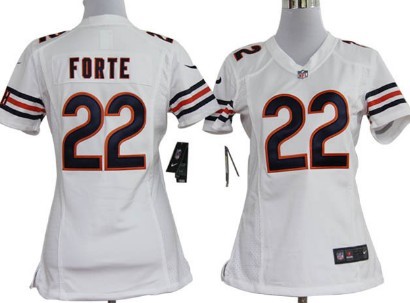 Nike Chicago Bears #22 Matt Forte White Game Womens Jersey