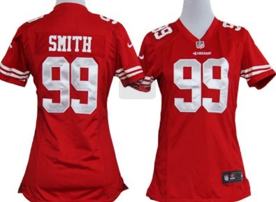 Nike San Francisco 49ers #99 Aldon Smith Red Game Womens Jersey