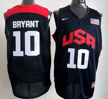 2012 Olympics Team USA #10 Kobe Bryant Revolution 30 Swingman Blue Jersey