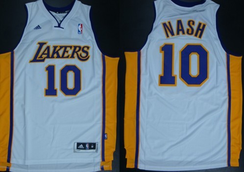 Los Angeles Lakers #10 Steve Nash Revolution 30 Swingman White Jersey 