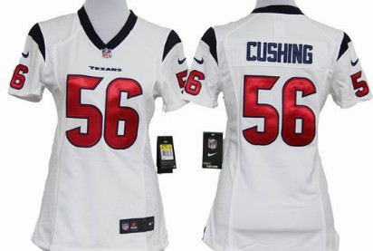 Nike Houston Texans #56 Brian Cushing White Game Womens Jersey