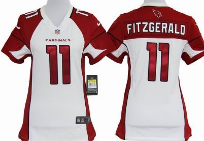 Nike Arizona Cardinals #11 Larry Fitzgerald White Game Womens Jersey