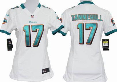 Nike Miami Dolphins #17 Ryan Tannehill White Game Womens Jersey