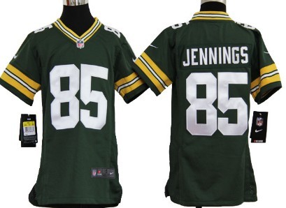 Nike Green Bay Packers #85 Greg Jennings Green Game Kids Jersey 