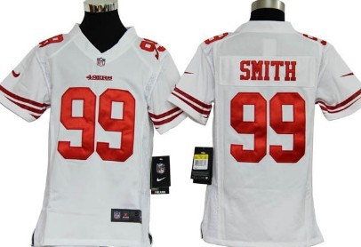 Nike San Francisco 49ers #99 Aldon Smith White Game Kids Jersey 