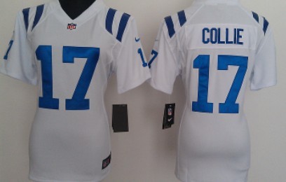 Nike Indianapolis Colts #17 Austin Collie White Game Womens Jersey