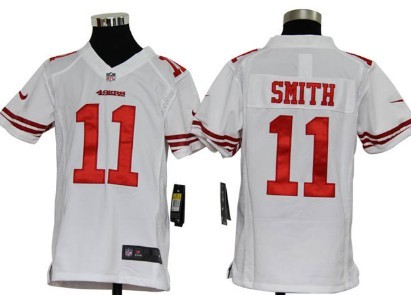 Nike San Francisco 49ers #11 Alex Smith White Game Kids Jersey 