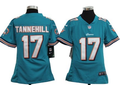 Nike Miami Dolphins #17 Ryan Tannehill Green Game Kids Jersey 