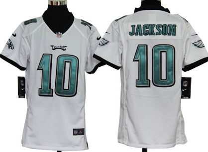 Nike Philadelphia Eagles #10 DeSean Jackson White Game Kids Jersey 