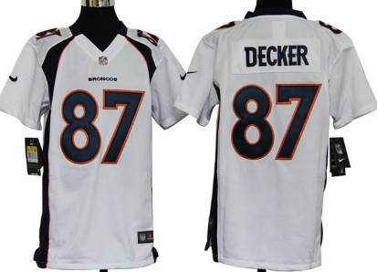 Nike Denver Broncos #87 Eric Decker White Game Kids Jersey 