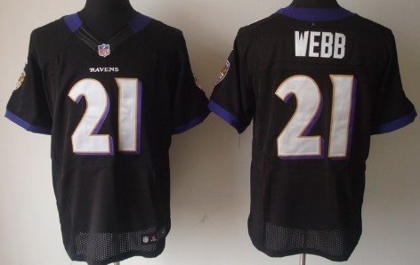 Nike Baltimore Ravens #21 Lardarius Webb Black Elite Jersey