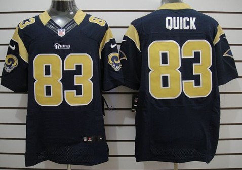 Nike St. Louis Rams #83 Brian Quick Navy Blue Elite Jersey 