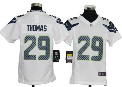 Nike Seattle Seahawks #29 Earl Thomas White Game Kids Jersey 