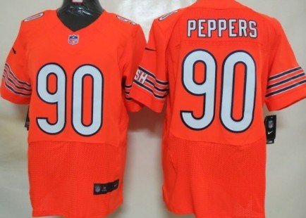 Nike Chicago Bears #90 Julius Peppers Orange Elite Jersey 