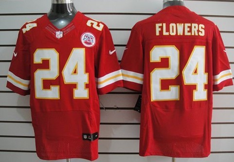 Nike Kansas City Chiefs #24 Brandon Flowers Red Elite Jersey 