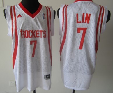 Houston Rockets #7 Jeremy Lin White Swingman Jersey