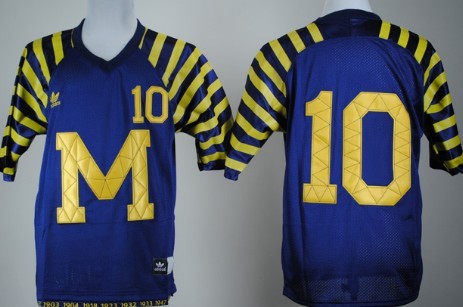 Michigan Wolverines #10 Tom Brady Navy Blue Under The Lights Jersey