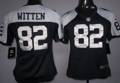 Nike Dallas Cowboys #82 Jason Witten Blue Thanksgiving Game Womens Jersey