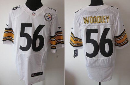 Nike Pittsburgh Steelers #56 LaMarr Woodley White Elite Jersey 