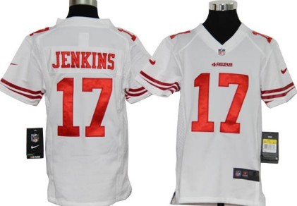 Nike San Francisco 49ers #17 A.J. Jenkins White Game Kids Jersey 