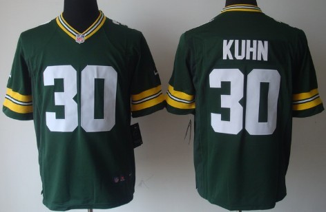 Nike Green Bay Packers #30 John Kuhn Green Game Jersey 