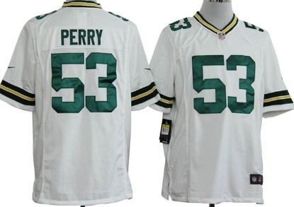 Nike Green Bay Packers #53 Nick Perry White Game Jersey