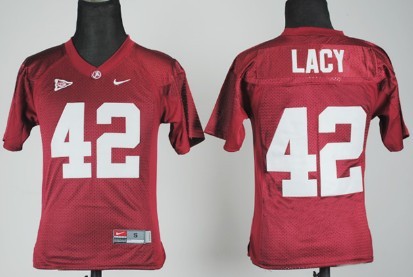 Alabama Crimson Tide #42 Eddie Lacy Red Kids Jersey