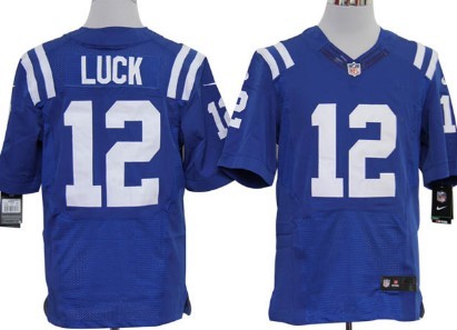 Nike Indianapolis Colts #12 Andrew Luck Blue Elite Jersey