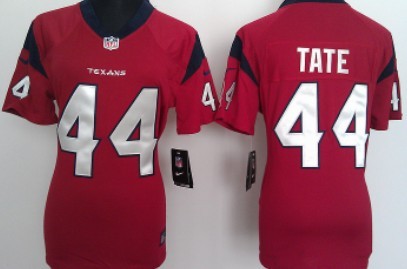 Nike Houston Texans #44 Ben Tate Red Game Womens Jersey