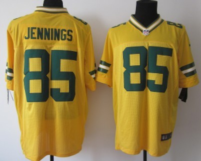 Nike Green Bay Packers #85 Greg Jennings Yellow Elite Jersey