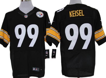 Nike Pittsburgh Steelers #99 Brett Keisel Black Elite Jersey 