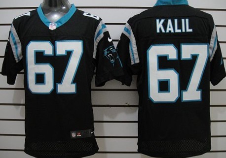 Nike Carolina Panthers #67 Ryan Kalil Black Elite Jersey 