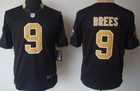 Nike New Orleans Saints #9 Drew Brees Black Limited Jersey 