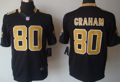 Nike New Orleans Saints #80 Jimmy Graham Black Limited Jersey 