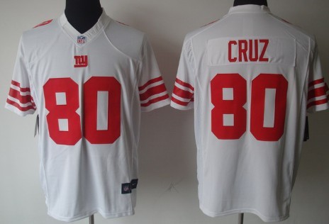 Nike New York Giants #80 Victor Cruz White Limited Jersey 