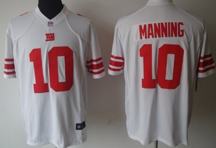 Nike New York Giants #10 Eli Manning White Limited Jersey 