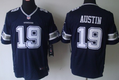 Nike Dallas Cowboys #19 Miles Austin Blue Limited Jersey 