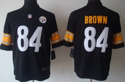 Nike Pittsburgh Steelers #84 Antonio Brown Black Limited Jersey 