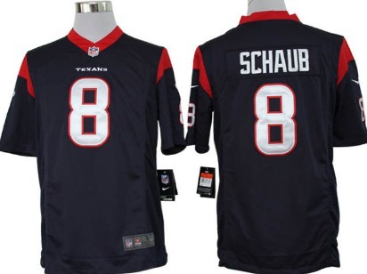 Nike Houston Texans #8 Matt Schaub Blue Limited Jersey 