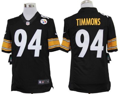 Nike Pittsburgh Steelers #94 Lawrence Timmons Black Limited Jersey 