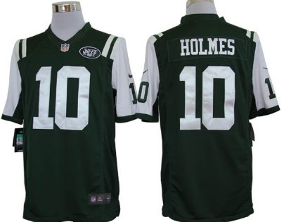 Nike New York Jets #10 Santonio Holmes Green Limited Jersey 