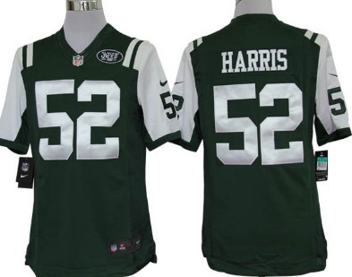 Nike New York Jets #52 David Harris Green Limited Jersey 