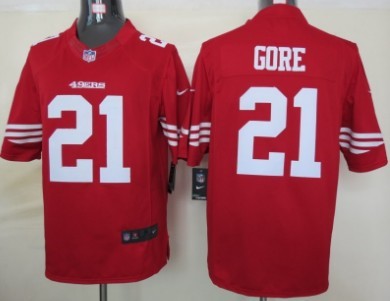 Nike San Francisco 49ers #21 Frank Gore Red Limited Jersey 