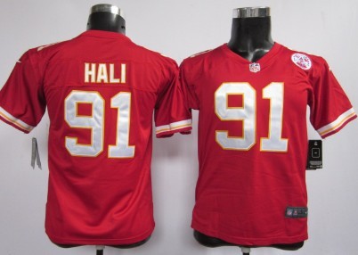 Nike Kansas City Chiefs #91 Tamba Hali Red Game Kids Jersey 