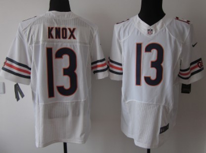 Nike Chicago Bears #13 Johnny Knox White Elite Jersey 