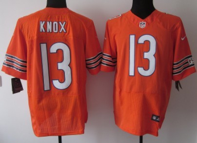 Nike Chicago Bears #13 Johnny Knox Orange Elite Jersey 