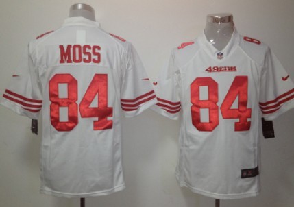 Nike San Francisco 49ers #84 Randy Moss White Limited Jersey 