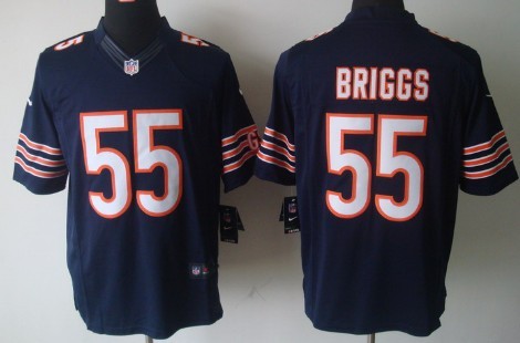 Nike Chicago Bears #55 Lance Briggs Blue Limited Jersey 