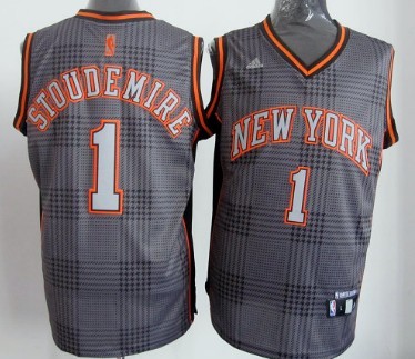 New York Knicks #1 Amare Stoudemire Black Rhythm Fashion Jersey 